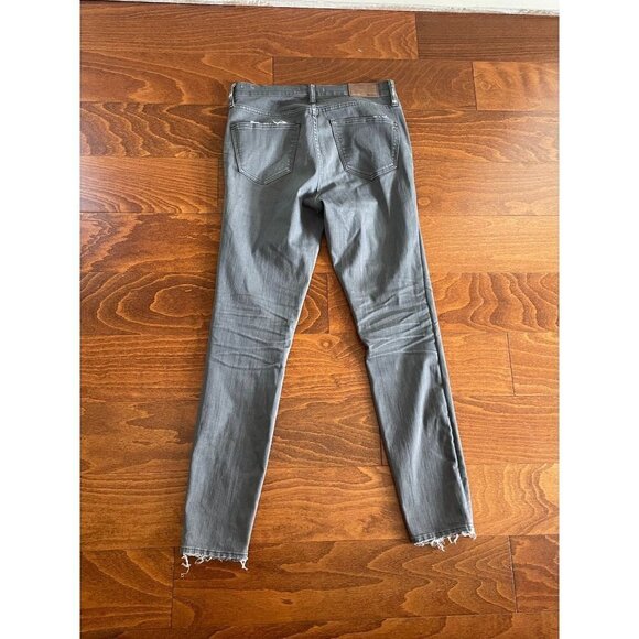 Madewell Jeans High Riser Skinny Zip Fly Denim Fringe Pockets Stretch Gray Sz 26 - Picture 3 of 10